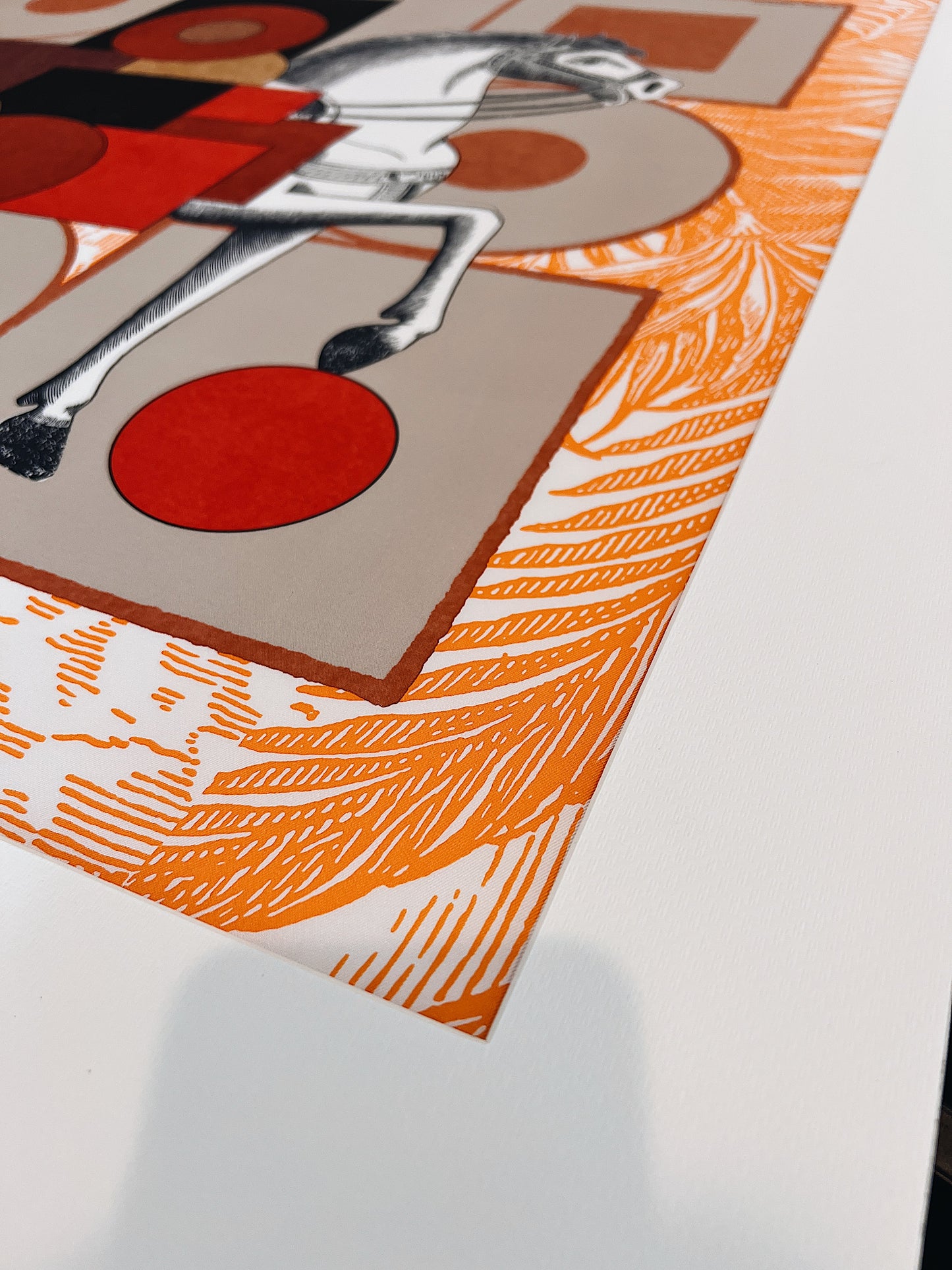 100 X 100cm Signature Scarf Frame with Couture Pattern Matting - Matte Black (PREORDER 6-8 Weeks) - Elysian Frame