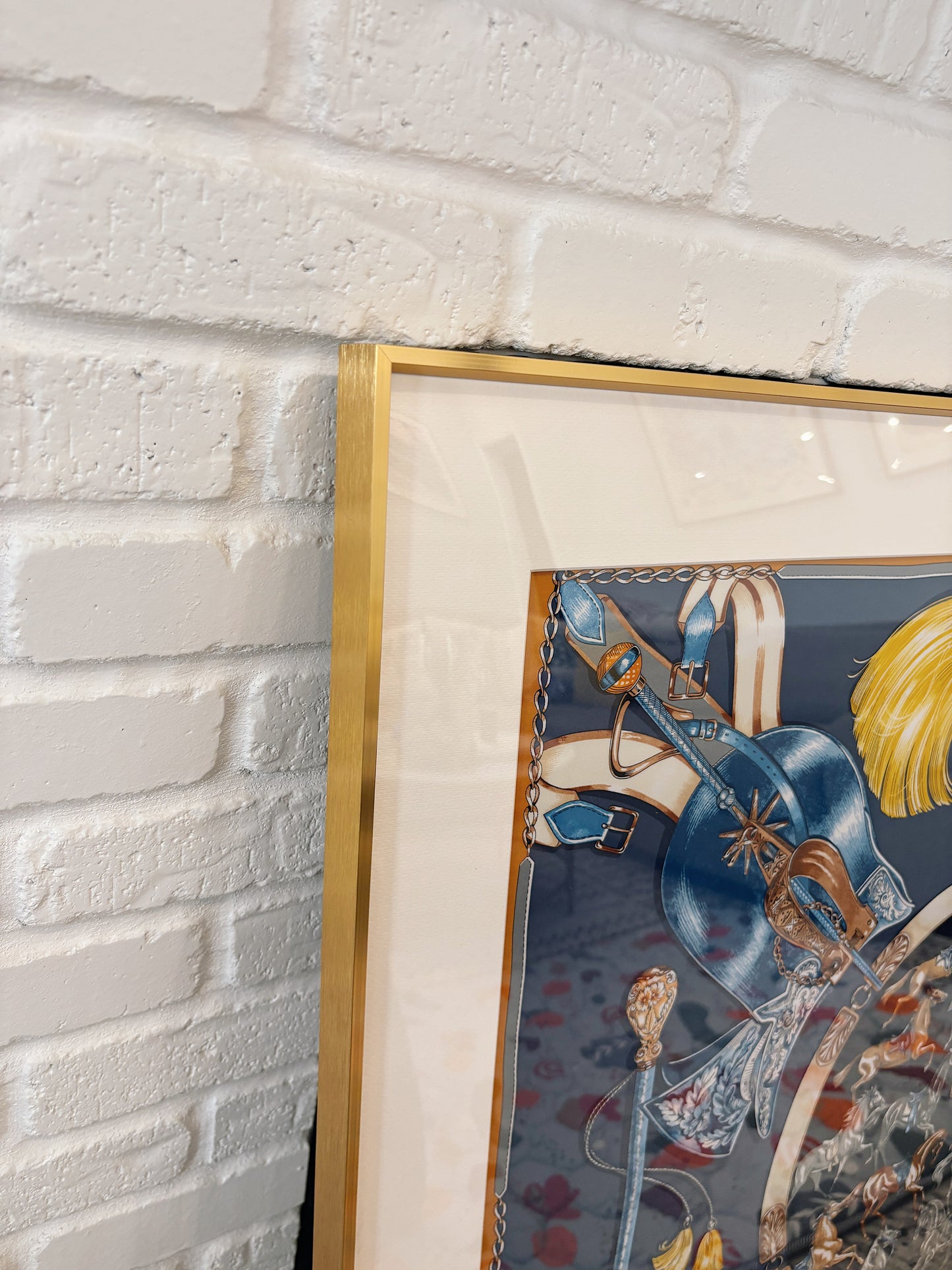 100 X 100 cm Signature Scarf Frame with Couture Pattern Matting - Rose Gold (Rose Imperiale)