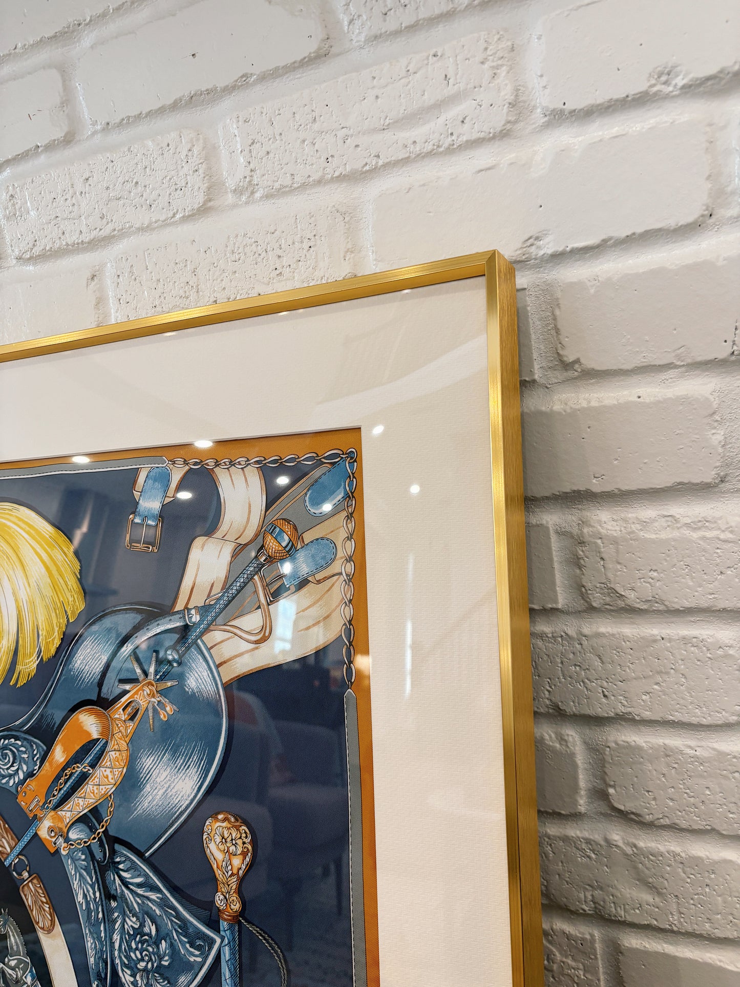 100 X 100 cm Signature Scarf Frame with Couture Pattern Matting - Rose Gold (Rose Imperiale)