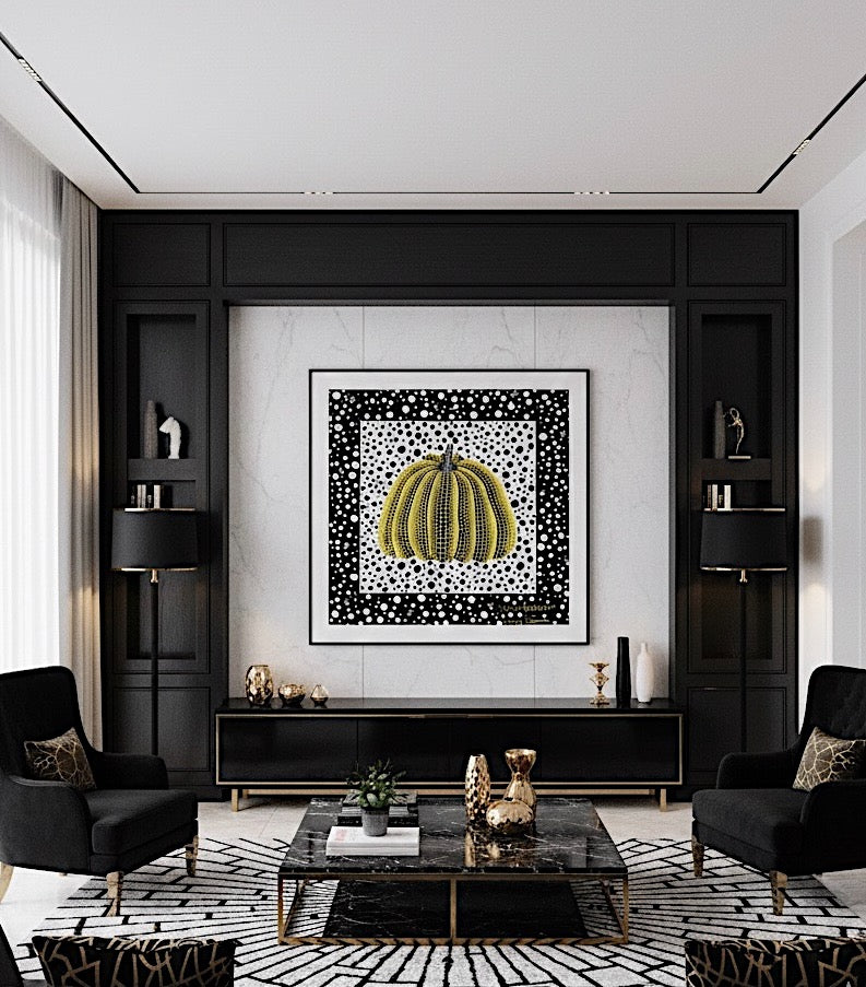 Silk Scarf Frame|Scarf Frame 90|Hermes Scarf Display Wall Frame for Scarf| Frame an Hermes Scarf with Couture Patterned Matting in Matte Black - Elysian Frame