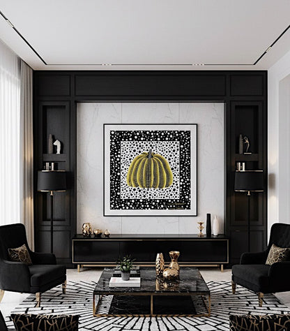 Silk Scarf Frame|Scarf Frame 90|Hermes Scarf Display Wall Frame for Scarf| Frame an Hermes Scarf with Couture Patterned Matting in Matte Black - Elysian Frame