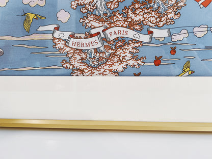 100 X 100 cm Signature Scarf Frame with Couture Pattern Matting - Light Gold (Soleil Royale)