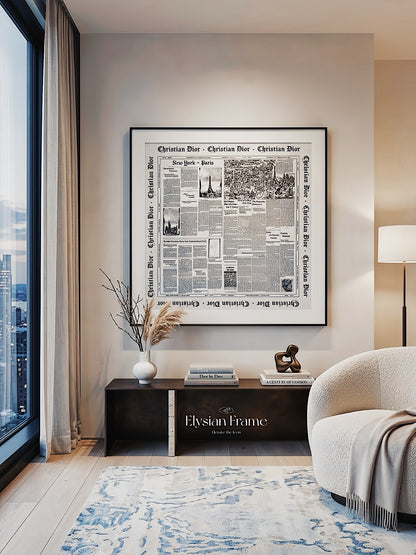 Silk Scarf Frame 90 in Midnight Noir matte black by My Store, showcasing a sleek, elegant frame designed for silk scarves.
