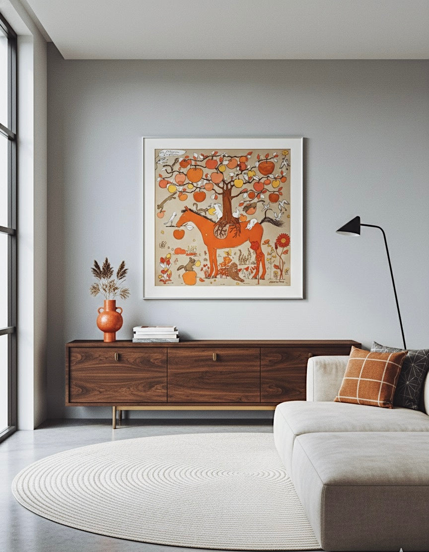 Silk Scarf Frame|Scarf Frame 90|Hermes Scarf Display Wall Frame for Scarf|Frame an Hermes Scarf with Couture Patterned Matting in Sliver (Argent Lumiere) - Elysian Frame