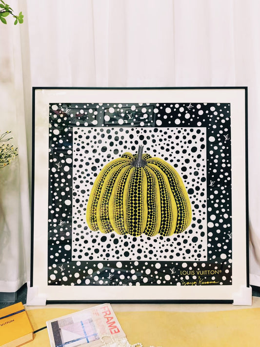 100 X 100cm Signature Scarf Frame with Couture Pattern Matting - Matte Black (PREORDER 6-8 Weeks) - Elysian Frame