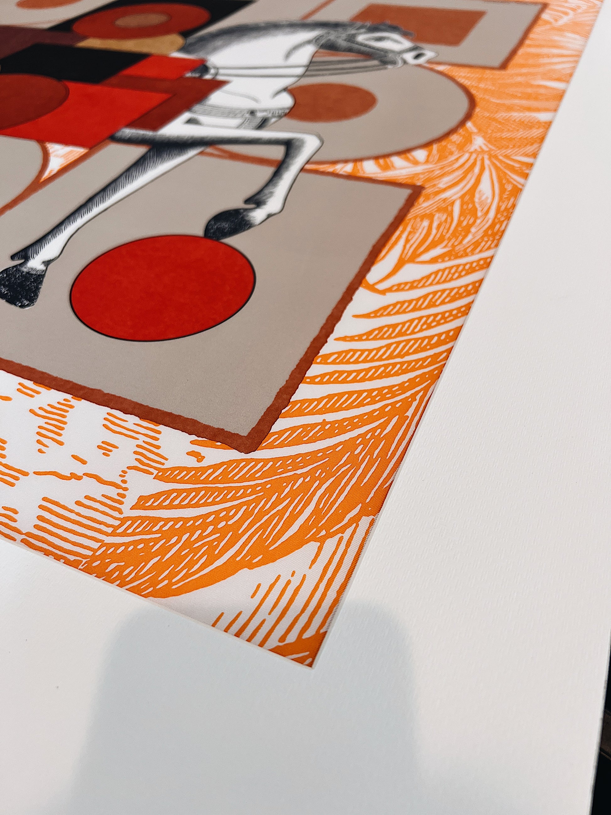 100 X 100cm Signature Scarf Frame with Couture Pattern Matting - Matte Black (PREORDER 6-8 Weeks) - Elysian Frame