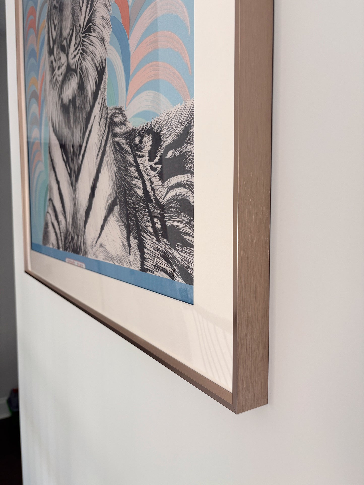 100 X 100 cm Signature Scarf Frame with Couture Pattern Matting - Purple Gold (Aurum Amethyste)